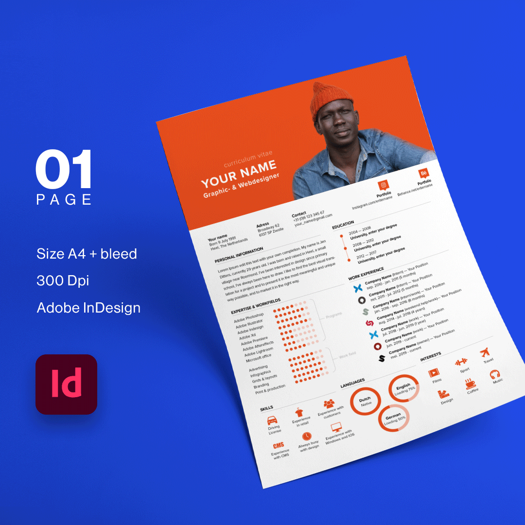 Resume A4 template by typefool