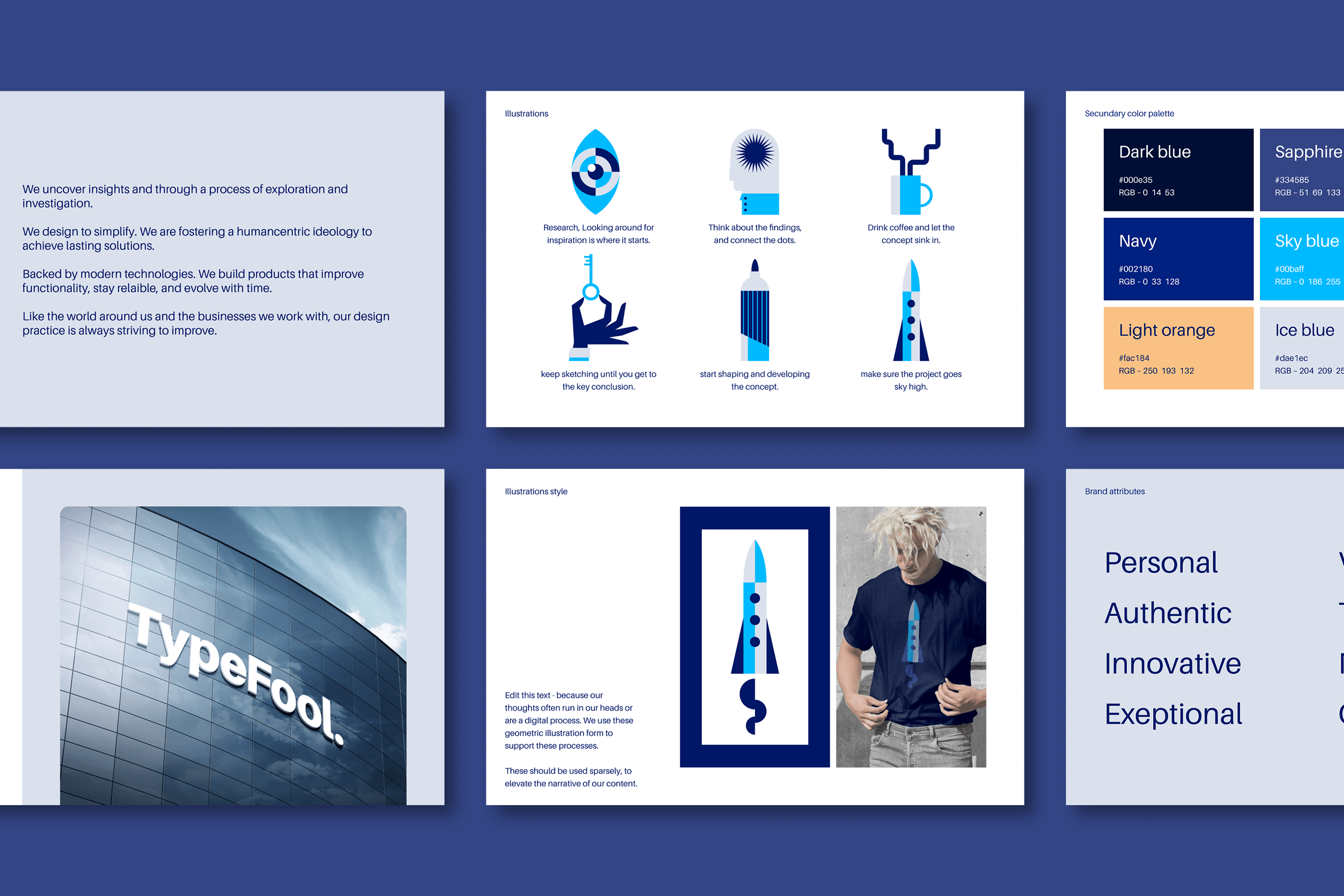 Clean Branding guidelines template by typefool
