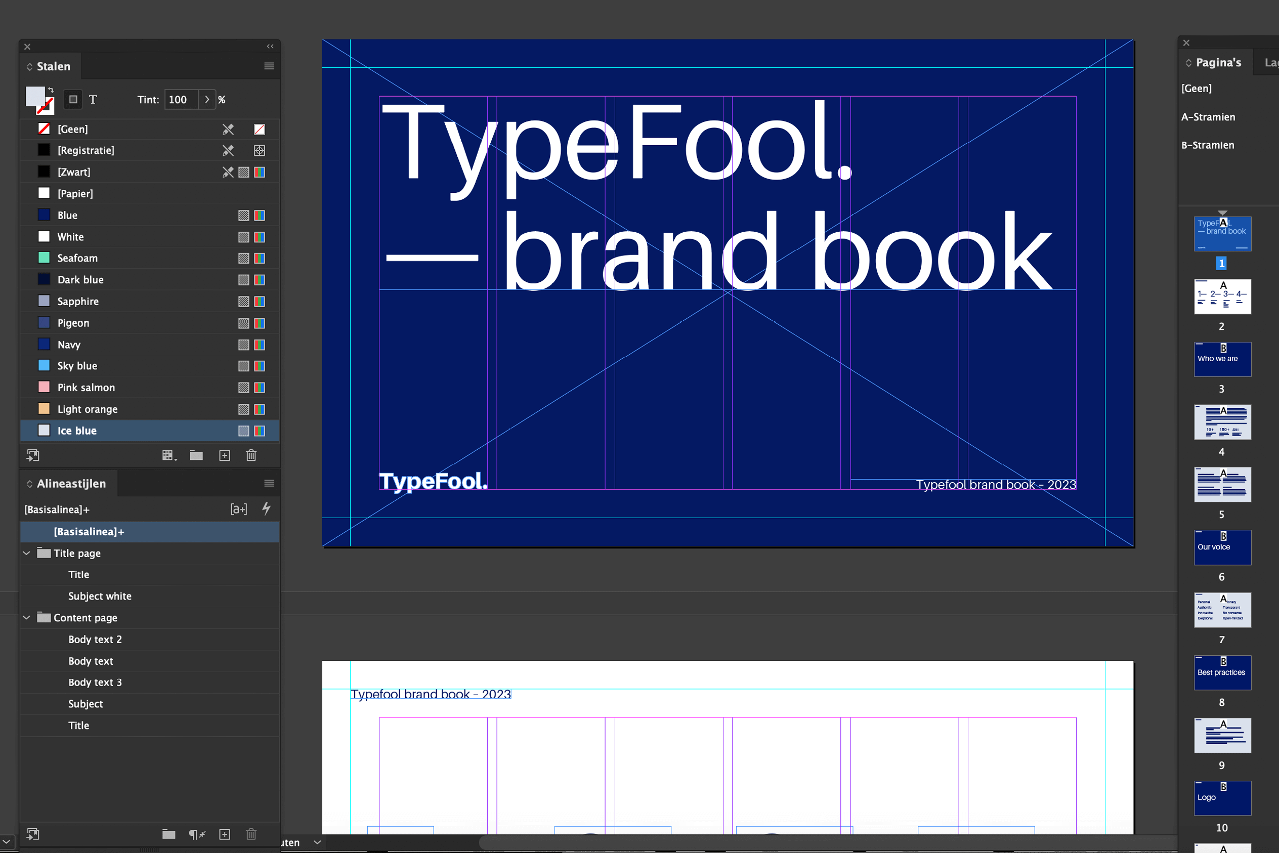 Clean Branding guidelines template by typefool